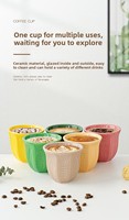 Vente en gros au Moyen-Orient, tasse en céramique à motif de tulipe, 100 ml, 180 ml, 250 ml, style arabe, tasse à café et à thé aux fleurs