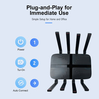 Router Mesh Inalámbrico WiFi6 de Doble Banda Totalmente Personalizable con Chipset Openwrt MT7981B, 802.11ax, 3000mbps, 1 Puerto WAN + 4 Puertos LAN para el Hogar