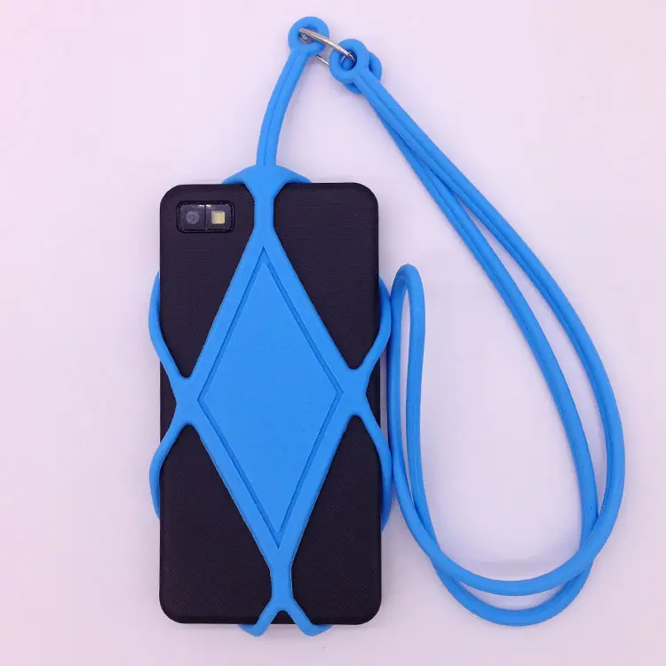 Cordão universal para celulares, suporte de silicone para colar e cordão de celular