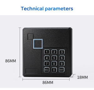 3 Metode Pembukaan Kunci Tombol Tahan Air Pembaca Kontrol Akses ABS Protokol ISO 14443A 13.56MHz Jarak Baca 8cm untuk - Product Image 5