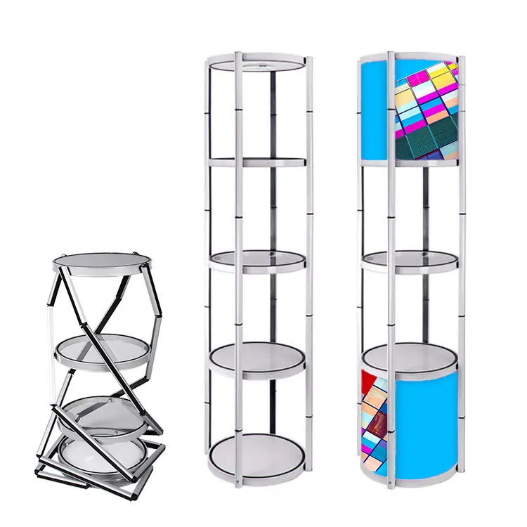 Vitrina portátil Twister Tower Spiral Tower Display Stand para publicidad