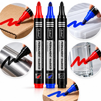 Marqueurs permanents à base d'huile, pointe ronde, séchage rapide, imperméables, encre noire, rouge, bleue, pointe de 2 mm, marqueur permanent pour marquage de produits