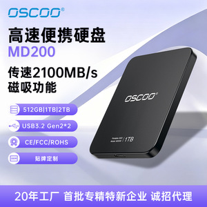 Oscoco Portable Ssd <b>2tb</b> Type C Interface External <b>Hard</b> <b>Drive</b> For Pc Laptop Storage - Product Image 2