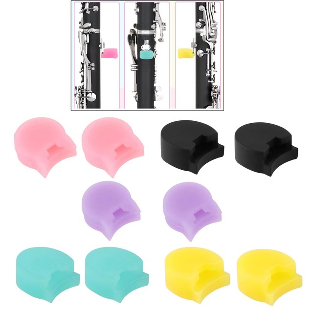 Clarinet Thumb Rest Pad - Silicone Thumb Protector for Clarinet and Oboe - Black Pipe Music Accessories