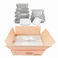 Wholesale Aluminum Foil Take Out Containers with Lids, Leak-Proof Heat-Sealable Foil Trays for Meal Delivery