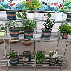 Support de plante à plusieurs niveaux en acier inoxydable de haute qualité support de Pot de fleur en acier antirouille pour usage <span class=keywords><strong>intérieur</strong></span>/extérieur balcon terrasse <span class=keywords><strong>jardin</strong></span> - Product Image 4