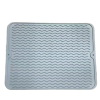 Plateau de cuisine en silicone facile à résister à la chaleur tampons de séchage réutilisables pour la vaisselle tapis de comptoir américain classique minimaliste salle à manger