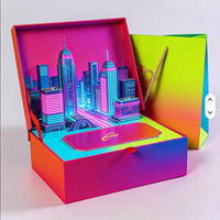 Scatola Regalo di Natale 3D Pop-up Personalizzata di Lusso, Design Magnetico a Conchiglia, Confezione Regalo in Cartone per Sorprese Festive