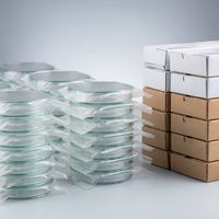 Couvercle de boîte de Pétri rond de laboratoire, facile à manipuler, 60mm 70mm 90mm 120mm, haute clarté, traité TC et stérile