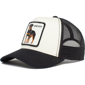 Casquette de baseball tendance en tissu mesh brodé motif animal, 6 panneaux, réglable, Panthère noire, Tigre, Loup - Product Image 6