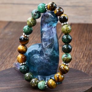 Braccialetto Unisex con Perline di Occhio di Tigre e Turchese Africano, Migliora la Fiducia in Sé Stessi e il Coraggio per Uomini e Donne - Product Image 2