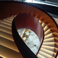 Escalier en métal de type arc pivotant pour villa avec personnalisation sur mesure