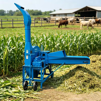 Broyeur d'ensilage à moteur diesel haute performance pour l'agriculture à grande échelle, machine de découpe et de broyage de tiges de maïs motorisée numérique