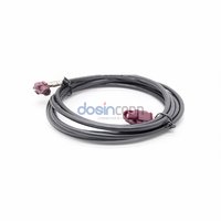 Cable Automotriz HSD de 4 Pines, Conector Hembra en Ángulo Recto a Conector Hembra Recto, Código D, para Cámara de Coche