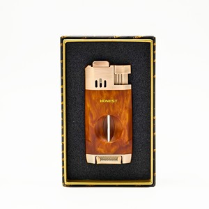 Cigar <b>Lighter</b> Refillable <b>Windproof</b> With V-Cutter All In One For Cigar Smoking - Product Image 4