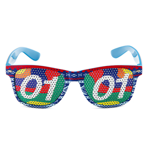 Flag <strong>Sunglasses</strong> USA <strong>UK</strong> France Italy Germany Fan Pinhole Sticker Country Football Event Red Sun Glasses for Given Away - Product Image 5
