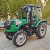 Tractor Yunnei National II de 90HP/100HP 4WD con Cabina con Aire Acondicionado, Maquinaria Agrícola para Labranza de Huertos