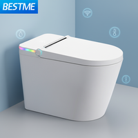 Lumière de nuit ergonomique au design élégant, toilettes électriques à chauffage instantané de l'eau, pulvérisation d'eau, fonction intelligente pour lavabo