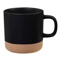 Mug en céramique mouchetée 12 oz, tasse à café latte avec logo personnalisé, finition mate, poignée texturée, mug à café avec logo personnalisé