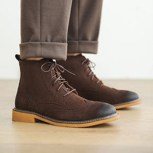 Botas de Hombre de Corte Bajo, Botas de Motocicleta a la Moda, Botas de Invierno con Cordones para Hombre, Botas Estilo Martin - Product Image 6