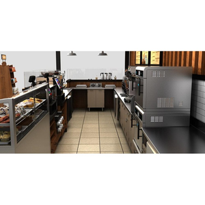 Kiosque de thé à bulles en bois massif, <span class=keywords><strong>comptoir</strong></span> de bar avec affichage de pâtisseries, design 3D, style rétro, intérieur de magasin, utilisé dans les magasins à café - Product Image 4