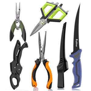 Pullther 6pc Kit d'outils de pêche Pince de pêche Couteau à filet, pince à lèvres de poisson flottante, ciseaux de pêche Cadeaux de pêche pour hommes - Product Image 1