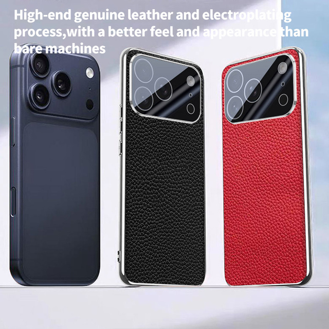 PU Leather Phone Case for iPhone 17 Air 16 Plus 15 14 13 12 Pro Max 11 Shockproof Cover with Camera Lens Protection