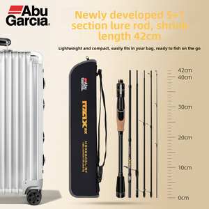 Caña de Pescar Abu MAX <span class=keywords><strong>SX</strong></span> de 5/6 Secciones, Portátil, Multiusos, para Lanzamiento a Larga Distancia, con Mango Recto y Tipo Pistola - Product Image 3