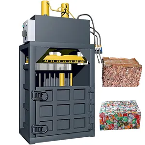 2024 Máquina enfardadeira de garrafas pet totalmente automática, máquinas de prensar caixas de plástico