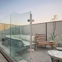 GAAS METAL Garde-corps moderne en acier inoxydable 304 316 avec verre trempé pour villa, extérieur, balcon, escalier, hôpital