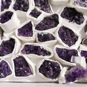 Kumpulan Amethyst Ukuran Tidak Beraturan Kumpulan Batu Amethyst Alami Indah Uruguay Kotak Hadiah Natal