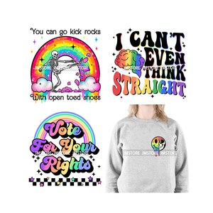 Colorido Mes del Orgullo LGBTQ Rainbow Butterfly Straight Against <span class=keywords><strong>Hate</strong></span> <span class=keywords><strong>Love</strong></span> Is <span class=keywords><strong>Love</strong></span> Iron On DTF Transfer Stickers Logotipos para ropa - Product Image 1