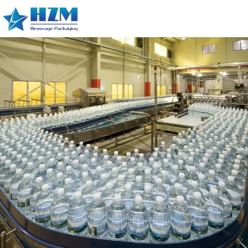 Línea de producción de llenado de agua mineral pura embotellada automática de A a Z, máquina de llenado de agua de botella