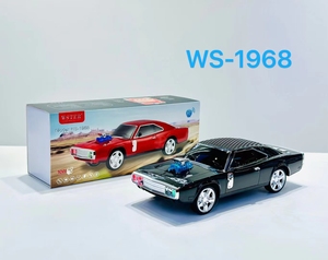 Wster WS-1968 dodger Challenger xe hình không dây màu xanh răng loa với TF USB FM rảnh tay TWS LED hiển thị LED ánh sáng - Product Image 6