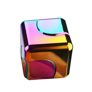 Desktop Metal Fidget Spinner Magic Cube Anti Anxiety Focusing Fidget Toys 4 in 1 Finger Top Sensory Toy for Kids and Adults