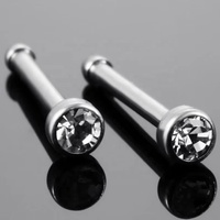 Anneau de nez en titane massif G23 avec bijoux, piercing de narine, clous de nez, clous d'oreille pour femmes, bijoux de piercing corporel