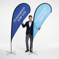 Drapeau de plage personnalisé en polyester imprimé numériquement, certifié TUV, pour sports nautiques, surf et bannière volante, avec support transversal résistant à l'eau