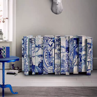 Buffet d'appoint artistique de luxe, meuble de rangement moderne et minimaliste, couleur personnalisable pour studio de designer et décoration intérieure de luxe