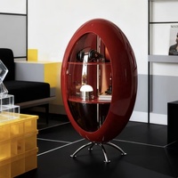 Table d'appoint de style Bauhaus, table basse de designer premium en ABS avec rangement créatif pour salon et salle d'accueil