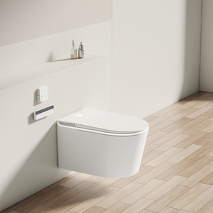 Cao cấp một mảnh tự động treo tường thiết bị vệ sinh thông minh <span class=keywords><strong>WC</strong></span> gốm phòng tắm treo tường với P-trap thoát nước - Product Image 1