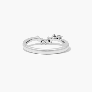 Anillo Curvo de Moissanita Refinada, Plateado en Plata, Joyería Clásica de Compromiso para Mujer, para Bodas y Aniversarios - Product Image 5