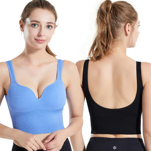 Soutien-gorge <span class=keywords><strong>de</strong></span> sport sans couture 3D en nylon éponge pour femme, anti-choc haute intensité, dos élégant, une pièce, idéal pour l'été et le fitness - Product Image 1