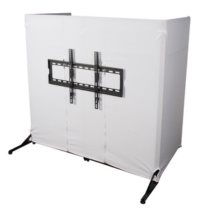 Support <span class=keywords><strong>de</strong></span> DJ pliable professionnel Yinyu FS004W avec support TV, pieds réglables et structure en acier – Équipement événementiel - Product Image 1