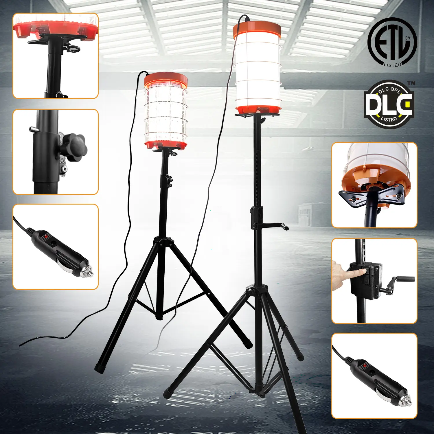 Ngoài trời xây dựng trang web ánh sáng 250W CE ETL LED di động Tripod Telescopic đứng LED bóng làm việc ánh sáng cho công nghiệp sử dụng