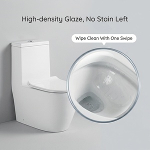 <span class=keywords><strong>WC</strong></span> en céramique monobloc de qualité supérieure, à fixation au sol, avec siphon en S/P, chasse d'eau Super Swirl Tornado, installation encastrée 300 mm - Product Image 4