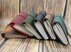 <span class=keywords><strong>2022</strong></span> Vintage étudiant créatif multicolore en cuir véritable à la main classique planificateur cahier Journal - Product Image 3