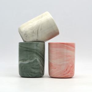 Tazas de café marmoleado <span class=keywords><strong>rosa</strong></span>, venta al por mayor, taza de té sin asa, tazas de leche de cerámica - Product Image 3