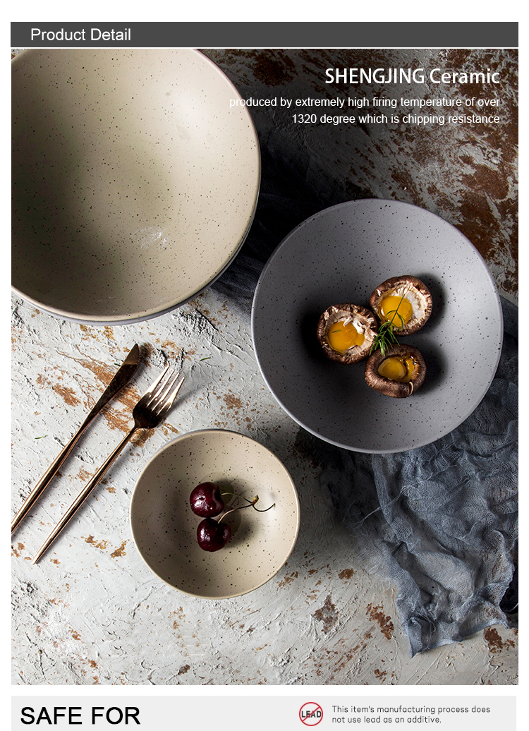 5.5inch 8inch 9inch Ramen Soup Noodle Matte Brown Porcelain Bowl