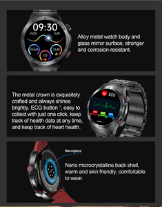 Montre connectée <span class=keywords><strong>de</strong></span> thérapie laser, tracker d'activité, bouton SOS, écran AMOLED, électrocardiogramme pour appels, acide urique, lipides sanguins - Product Image 3