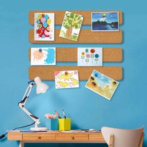 Panneau de liège rectangulaire auto-adhésif 12x5 pouces, épaisseur 0,4 pouce, avec épingles, pour mur, maison, école, bureau, décoratif - Prix usine - Product Image 5